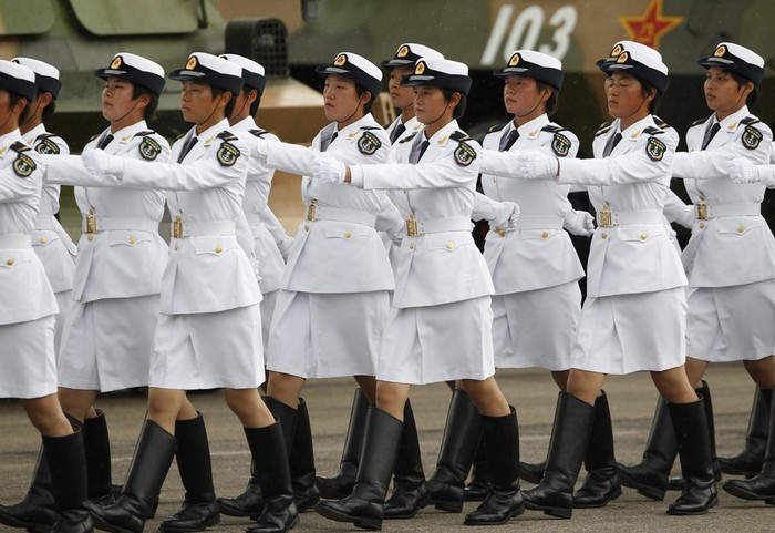 Lính Trung Quốc tham gia duyệt binh tại Hồng Kông